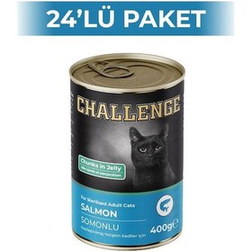 Resim Challenge Somon Balıklı Kısırlaştırılmış Kedi Konservesi 400 Gr 24 Adet 