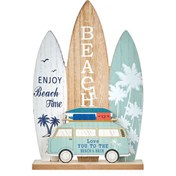 Resim KPM Surf Tahtası Temalı Dekoratif Biblo - 27 cm - Asorti 