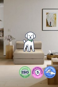 Resim Mobidu Shift Tekli Aktivite Koltuk – Yatak Olabilen Modüler Berjer – Fitilli Kadife - Bej 