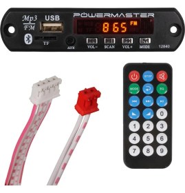 Resim Class PowerMaster M515 Oto Teyp Dijital Player Board USB/AUX/SD/FM/Bluetooth Kumandalı Mikrofonsuz Oto Teyp Çevirici (12V-500MA) 