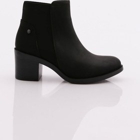 Resim Dgn 4255-2027 Kadin Yanlari Lastikli Topuklu Bot 4255-2027-R1534 Siyah 
