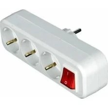 Resim Anahtarlı Topraklı Golyat Fiş Priz 3Lü 