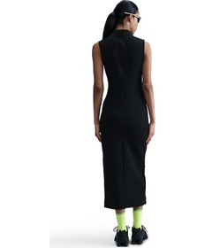 Resim Nike Womens Tech Fleece Maxi Tank Dree Balıkçı Yaka Fermuar Yırtmaçlı Kadın Elbise Siyah 
