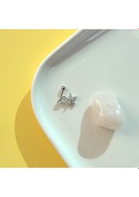 Resim Çiçek Sallantılı Piercing Helix Kıkırdak Silver Renk Renkli 