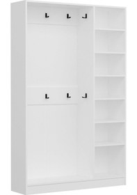 Resim Minar Kale210 3 Kapaksız 1 Bölme Raf Portmanto Beyaz 