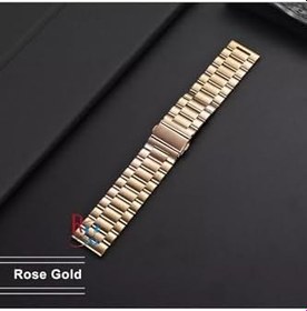 Resim Huawei Watch GT5 Pro 46 mm ile Uyumlu 22 mm Klasik Çelik Kordon Paslanmaz Kayış Rose Gold 