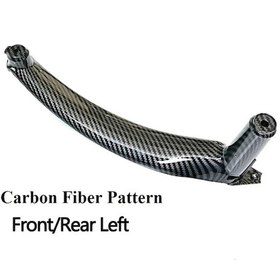 Resim Dashanshop Bmw X5 X6 E70 E71 2007-2014 Karbon Fiber Desenli Arka Sol İç Kapı Kolu Kapağı 