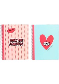 Resim Ancor B'log Girl Power A4 Spiralli Kareli Defter 112993 