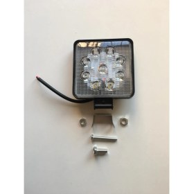 Resim Universal LED Projektör Off Road Çalışma Sis Lambası 9 LED KARE12/24V Ledli 