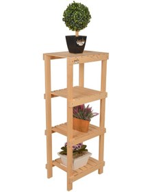 Resim Dekoratif Katlı Ahşap Raf Portatif Ayakkabılık Çiçeklik Saksılık (477767284)-Doğal (Ham) Diğer 