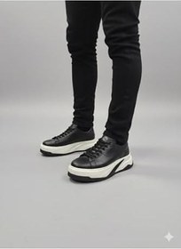 Resim MARCOMEN Bağcıklı Hakiki Deri Kalın Düz Taban Sneaker Ayakkabı 22216, PRA-13241084-819630 | Unisex 