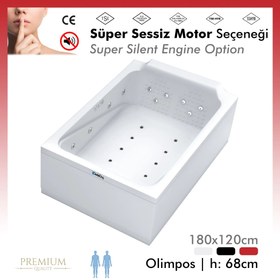 Resim 2 Kişilik Küvet | Jakuzi | Kalender | 180x120 | Mod - 120x180 / Siyah / 2 Kişilik 