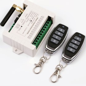 Resim RF Alıcılı 4 Kanallı Kablosuz Uzaktan Kumanda Anahtarı - 10A, 433MHz, DC 12V-36V, Ev & Ofis Kullanımı İçin Metal Verici Dahil 