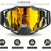 Resim Willowhaven Kırmızı Unisex Motorcu Gözlüğü Motosiklet Kaskı 