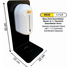 Resim Arı Metal Masa Üstü Dezenfektanlık Fotoselli Plastik 