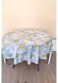 Resim Altı Astarlı Yuvarlak Muşamba Masa Örtüsü -140 Cm Çap-elg7 