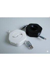 Resim 3d Baskı Kablo Makarası, Kablo Toplayıcı, Şarj Kablo Makarası, Taşınabilir Kablo Düzenleyici, Telefon Kablosu Makarası Siyah-beyaz-kırmızı Renk Seçenekleri 