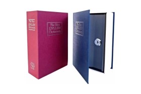 Resim Aesco Kitap Görünümlü Gizli Kasa Büyük Boy Anahtarlı Kilitli Para Kasası 