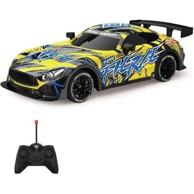 Resim 1:18 Fıerce Uzaktan Kumandalı Full Fonksiyon Işıklı Araba Sarı Çok Renkli 