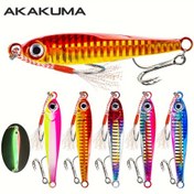 Resim AKAKUMA Balık Tutkalları 5'li Karma Renk Jigging Kurşun Balıkları, 3D Gözlerle, Çeşitli Boyut 7g/10g/15g/20g/30g/40g/50g/60g Tuzlu Su Tatlı Su Trolling için - Noel, Cadılar Bayramı, Şükran Günü, Yılbaşı, Ramazan için İdeal 