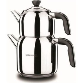 Resim Korkmaz A078-01 Kappa Çaydanlık Takımı Siyah 