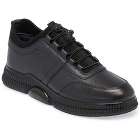 Resim Tergan Lacivert Hakiki Deri Erkek Sneaker - E24s1ay57139-a31 