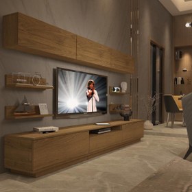 Resim Decoraktiv Trendstyle 8YS Mdf Tv Ünitesi Tv Sehpası - Naturel Pera 