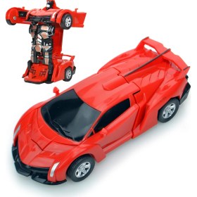 Resim Power Hob Lamborghini Robota Dönüşen Araba 14 cm Kırmızı 