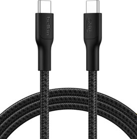 Resim Belkin CAB025HQ2MBK BoostCharge Pro 240W USB-C to USB-C Örgülü 2M Hızlı Şarj Kablosu- Siyah 