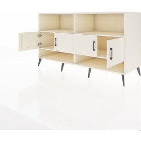 Resim Kronos Konsol 4 Raflı 4 Kapaklı 176x59x99 Aytaşı-aytaşı/çam Aytaşı-aytaşı/çam 