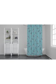Resim Zethome Banyo Perdesi 2x100x200 Çift Kanat Duş Perdesi Halka Hediyeli Duşakabin Perdesi 4352 