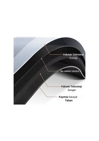 Resim Köşeli Antibakteriyel Diatomit Süper Sihirli Su Emici Kaymaz Tabanlı Banyo Paspası 60 40 Cm Tek Renk Diğer 