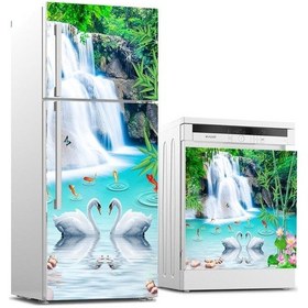 Resim Buzdolabı Ve Bulaşık Makinası Beyaz Eşya Sticker Kaplama 3D Doğal (540884489) 