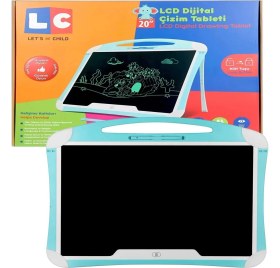 Resim Sole 20 Inch, Kalemli LCD Dijital Çizim-Eğitim Yazı Tableti, Dijital Çizim Pedi-20 Inç, Mavi 