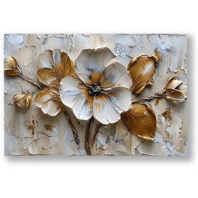 Resim Duvarda Canlı Çiçekler - 150x100 