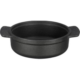 Resim Lava Döküm Yuvarlak Güveç Kabı Döküm Demir Yekpare Çift Kulplu Çap(Ø)11cm. 