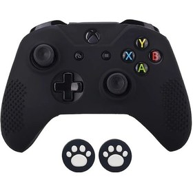 Resim Gaojunshop01 Xbox One Kumanda Kılıfı 2si1 Arada Şok Emici 291 Siyah 215 Beyaz Joystick Kapak Seti 