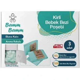 Resim Tech Butiq 500X3 Adet Kirli Bebek Bezi Kapasiteli Çöp Poşeti 