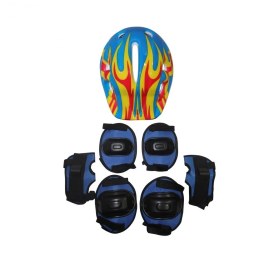 Resim Xbyc Ck 06 Bisiklet Kask Koruma Çocuk Set Mavi Çizgi 