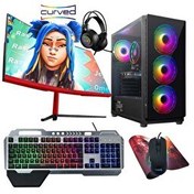 Resim Turbox Tx4546 AMD Ryzen 5 3600 23.6" 32 GB 512 GB NVMe 4 GB RX 550 Curved FreeDOS Oyuncu Masaüstü Bilgisayarı 