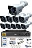 Resim IDS Cepten İzle 10 Kameralı Gece Görüşlü Su Geçirmez 5 MP Lensli 1080P FHD Kamera Seti DS-2021HD-SET10 