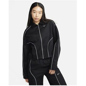 Resim Sportswear Dokuma Kadın Ceketi Ndd Sport Siyah 