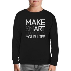 Resim Yazı - Smart Siyah Çocuk Sweatshirt Siyah 