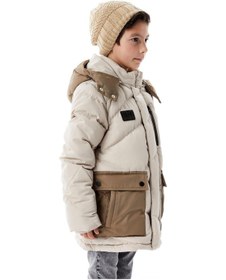 Resim Benitto Kids Erkek Çocuk Kapüşonlu Kalın Kışlık Mont 51335 Bej 