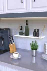 Resim Roomie Home Duvar Rafı Kitaplık Mutfak Banyo Yaşam Alanı 15 X 55 Cm 1 Adet 