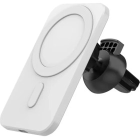 Resim Ganbao Beyaz 15W Kablosuz Şarj Cihazı Manyetik Araç Telefonu Montaj Tutucu Hızlı Şarj Cihazı Magsafing iphone 12 Pro Max 12PRO Orijinal Belkin (Yurt Dışından) 