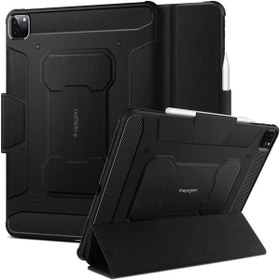 Resim Spigen Apple iPad Pro 12.9'' (2020 \u002F 2018) Kılıf Rugged Armor Pro Black - ACS01030 