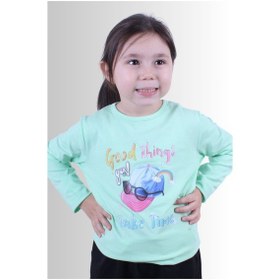Resim Fyk Kids Kız Çocuk Basic Uzun Kol Tişört Yeşil 