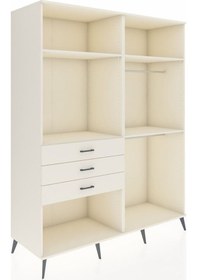 Resim Kronos Gardrop 4 Raflı 3 Çekmeceli 2 Askılı 176x59x221 Aytaşı-aytaşı Aytaşı 