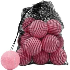 Resim Suntek 18 Adet Tenis Topu Egzersiz Elastik Topları Açık-pembe 